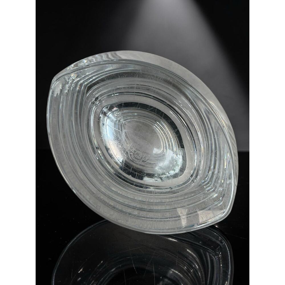 Baccarat Coco Crystal Vase Large 8", French Art Glass Tiered Vase Signed - Picture 6 of 7
